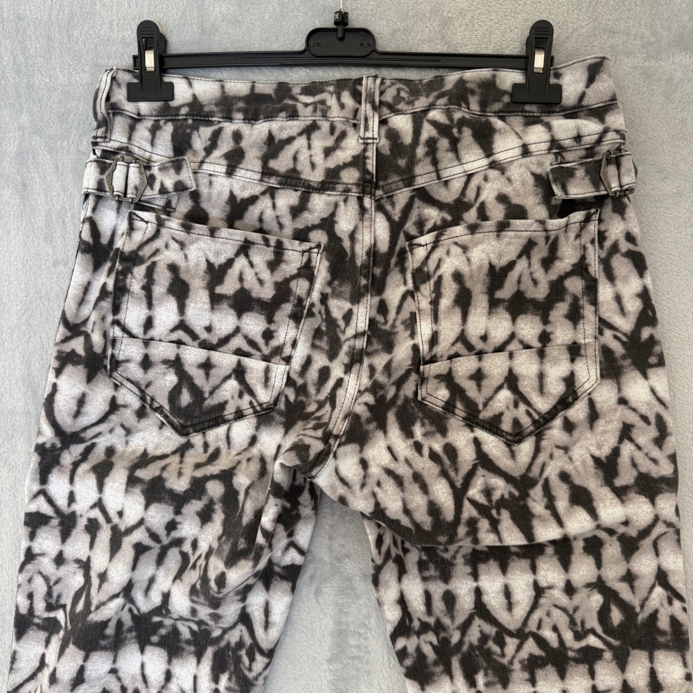 Isabel Marant Pour H&M 2013 Ikat Print Straight Jeans US 10 Embroidered Trim - Picture 8 of 15